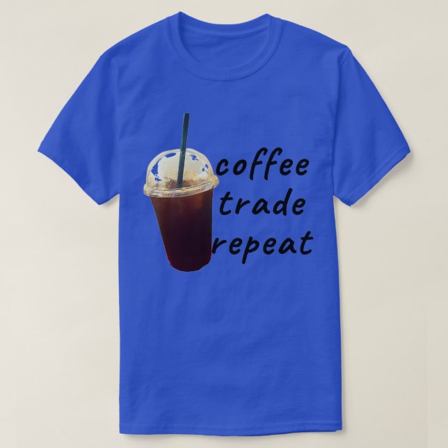 T-shirt Commerce du café et répétition (Design devant)