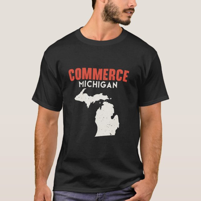 T-shirt Commerce Michigan USA State America Travel Michiga (Devant)