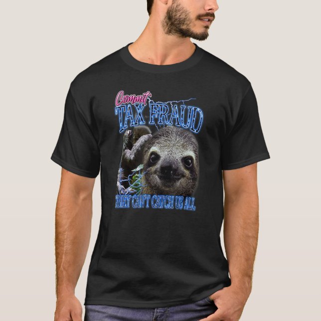 T-shirt Commettre une fraude fiscale Retro Bootleg Rap Par (Devant)