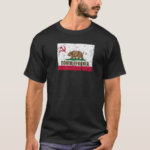 T-shirt Commiefornia Anti Marxiste Communiste Californie F