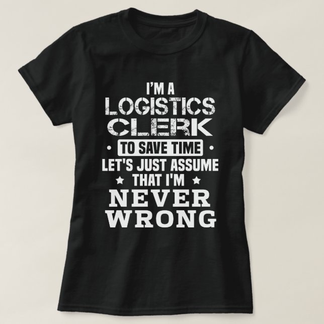 T-shirt commis à la logistique (Design devant)