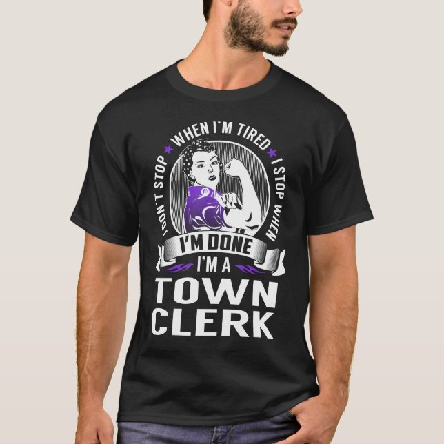 T-shirt Commis Arrêtez quand j'aurai fini (Devant)