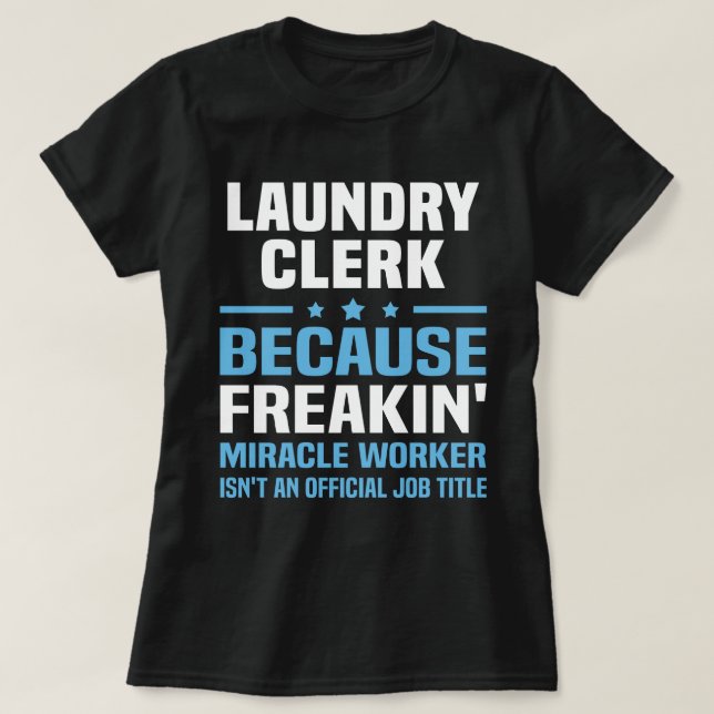 T-shirt Commis de blanchisserie (Design devant)