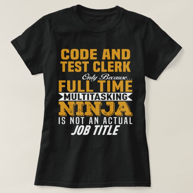 T-shirt Commis De Code Et D'Essais (Design devant)