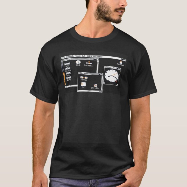 T-shirt COMMODORE AMIGA 500 Workbench Version de bureau 1  (Devant)