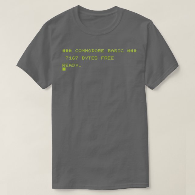 T-shirt Commodore BASIC est PRÊT (Design devant)