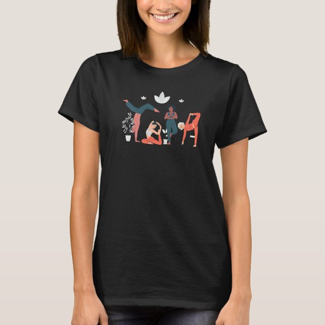 T-shirt Communauté consciente  Meilleur dos de yoga imprim (Devant)