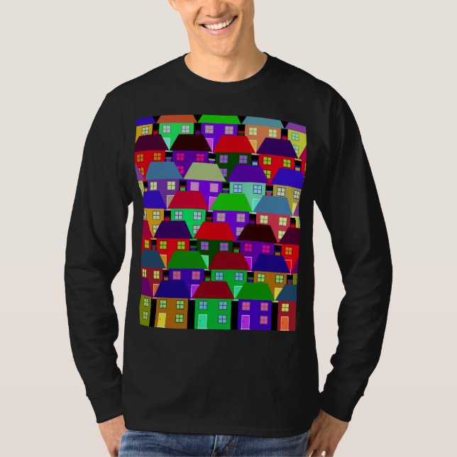 T-Shirt COMMUNAUTÉ MAISON COLORÉE MAISONS (Devant)