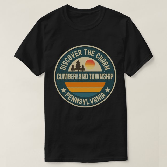 T-shirt commune de Cumberland, Pennsylvanie (Design devant)