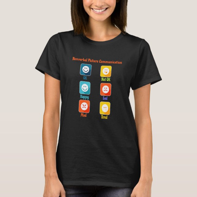 T-shirt Communication d'images non verbales Autisme Aba Sl (Devant)