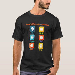 T-shirt Communication Image Non Verbale Autisme Aba Slp Sp