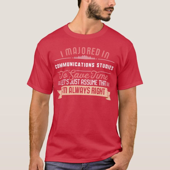 T-shirt Communications Studies Major Studen Graduation boy (Devant)