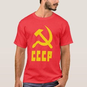 T-shirt Communiste CCCP Russian Hammer and Sickle