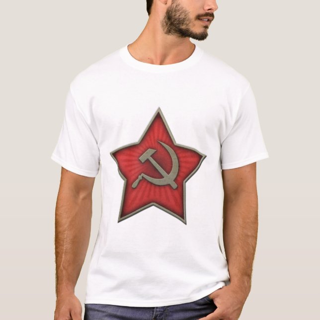 T-shirt Communiste soviétique de marteau et de faucille (Devant)