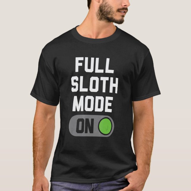 T-shirt Commutateur Mode Paresseux Complet (Devant)
