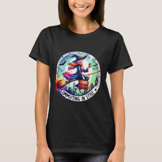 T-shirt Commuting in Style – Elegant Witch Design for Tre