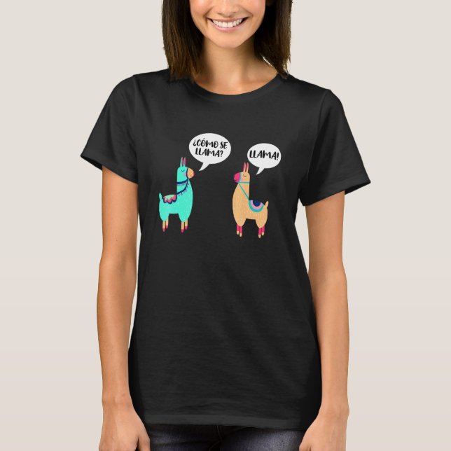 T-shirt Como Se Llama Alpaca Dit Costume Lama (Devant)