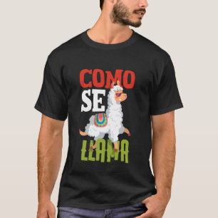T-shirt Como Se Llama Drôle Sayings Espagnol Llama
