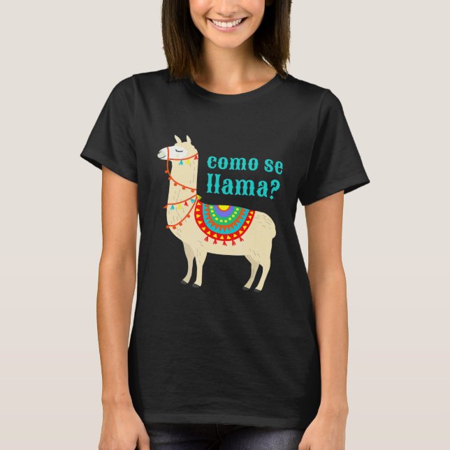 T-shirt Como Se Llama   Llama Lover Animal (Devant)