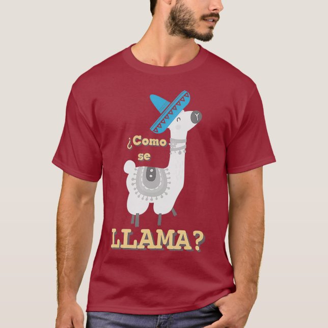 T-shirt Como Se Llama T Funny Llama Lover Cadeau (Devant)