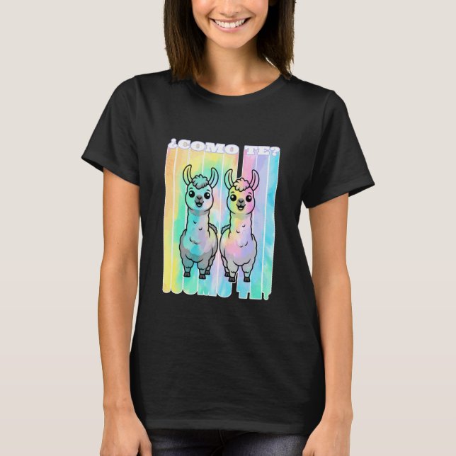 T-shirt Como te Llamas Professeur Espagnol Drôle Apprenant (Devant)