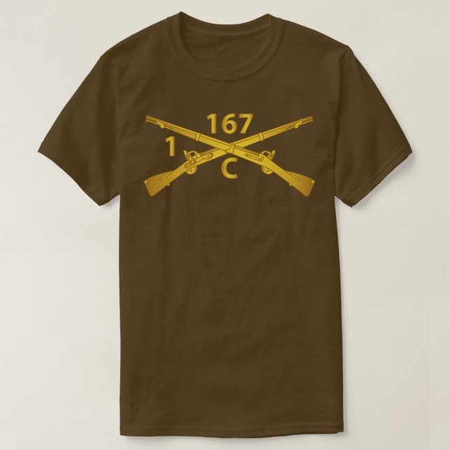 T-shirt Compagnie C 1er Bataillon 167e Régiment d'infanter (Design devant)