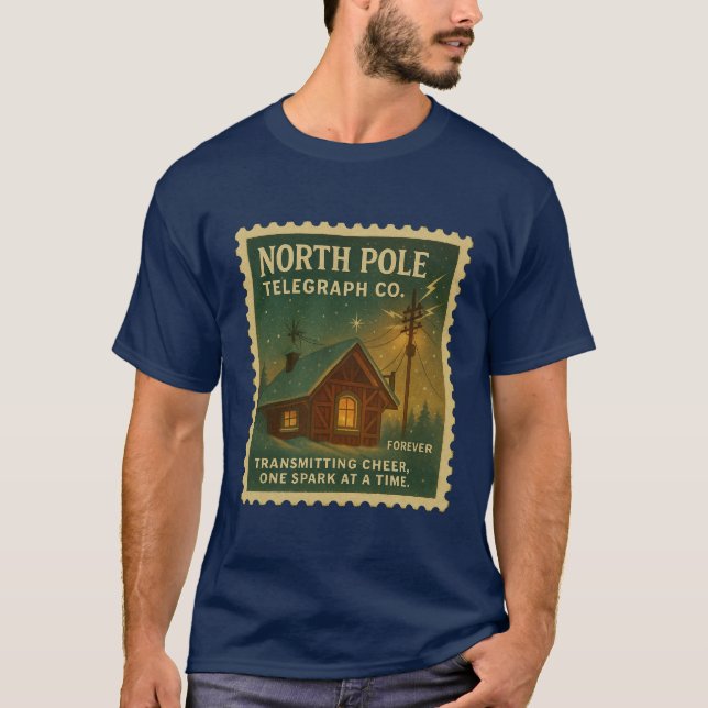 T-shirt Compagnie de télégraphe du Pôle Nord (Devant)