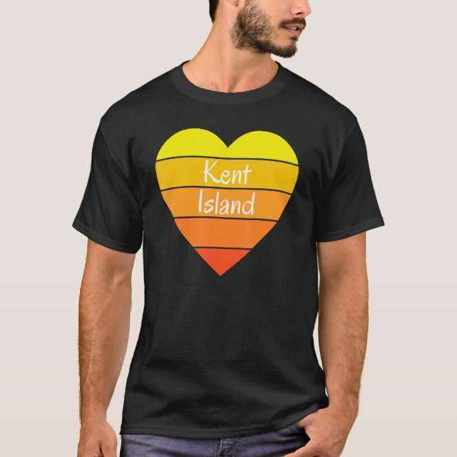 T-shirt Compagnie de vêtements de l'île Kent Heart Kent Is (Devant)