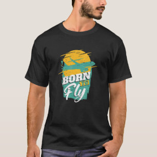 T-shirt Compagnies Aériennes Born To Fly Navigation d'Avio