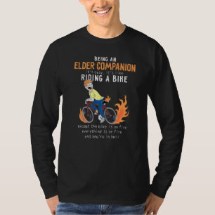 T-shirt Compagnon Aîné Comme équitation Vélo Cycliste Drôl
