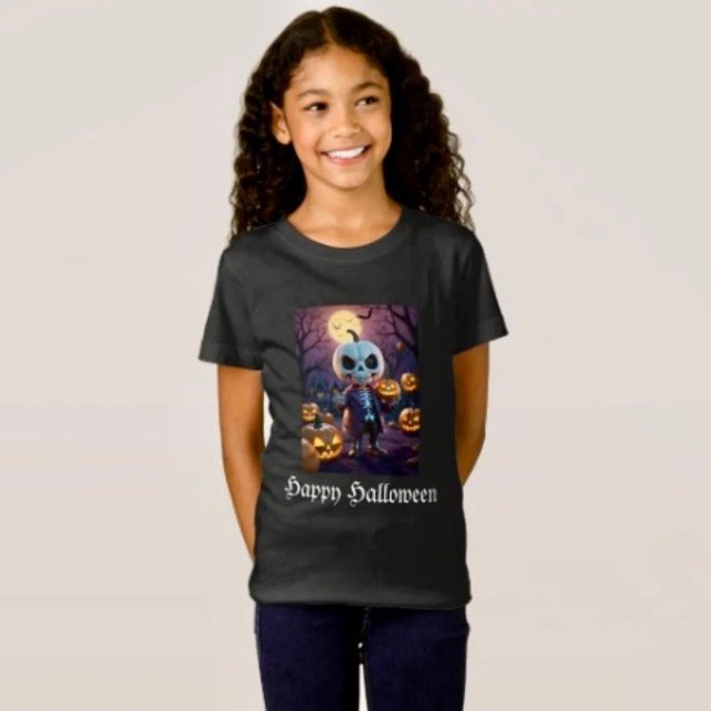 T-Shirt Compagnon squelette de champ de citrouilles (Comfy tri-blend women’s tee feminine fit, scoop neck, short sleeves, relaxed fit.  
)