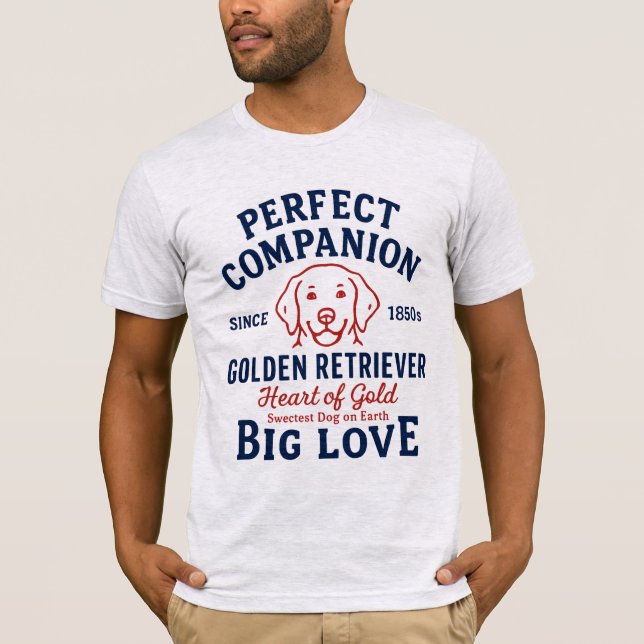 T-shirt Compagnon Ultime Golden Retriever  (Devant)