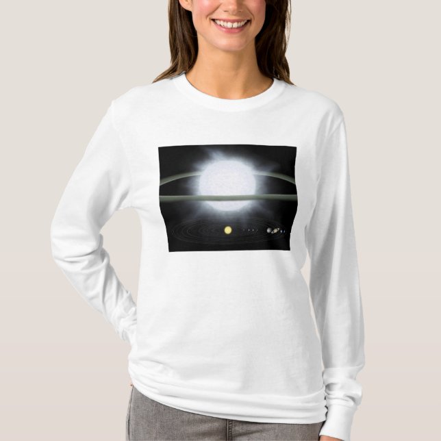 T-shirt Comparaison de la taille d'une étoile hypergiante (Devant)