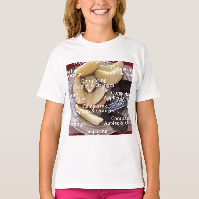 T-Shirt Comparer les Pommes et les Oranges (Devant)