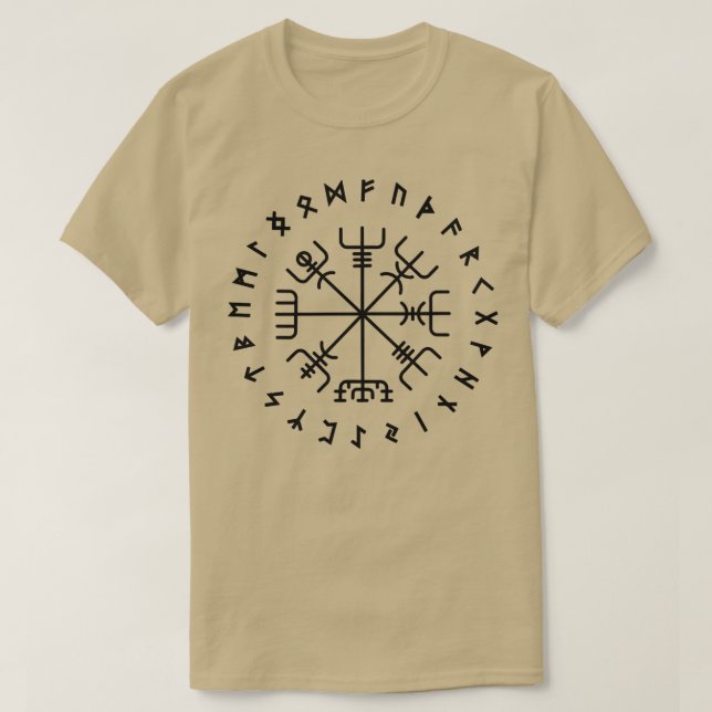 T-shirt Compas de protection Viking Norse avec runes cercl (Design devant)