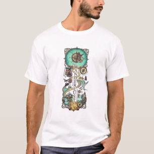 T-shirt Compas de randonnée vintage graphique d'aventure