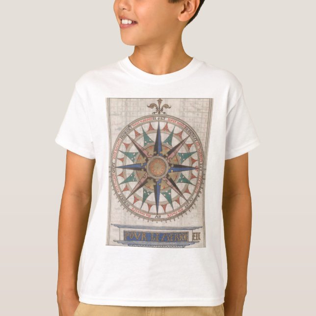 T-shirt Compas nautique historique (1543) (Devant)