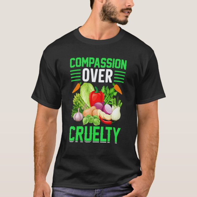 T-shirt Compassion Over Cruelty I Végétalien (Devant)