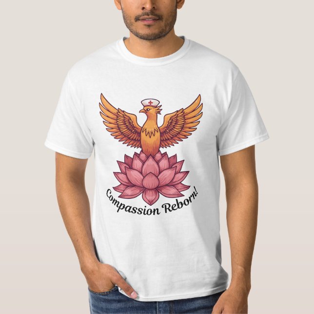 T-shirt Compassion Reborn - Guérison et renouvellement Con (Devant)