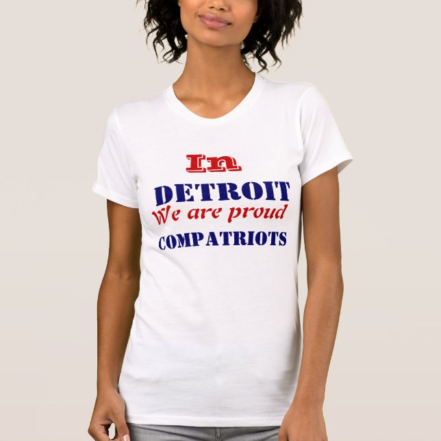 T-shirt Compatriote de Detroit Michigan (Devant)