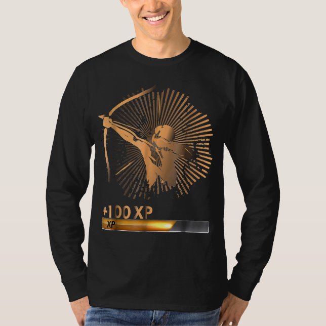 T-shirt Compétence en tir à l'arc Plus Gamer 100 Xp (Devant)