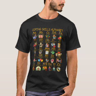 T-shirt Compétences d'adaptation Alphabet Sensibilisation