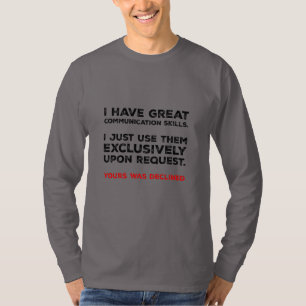 T-shirt Compétences de communication - Design d'introverti