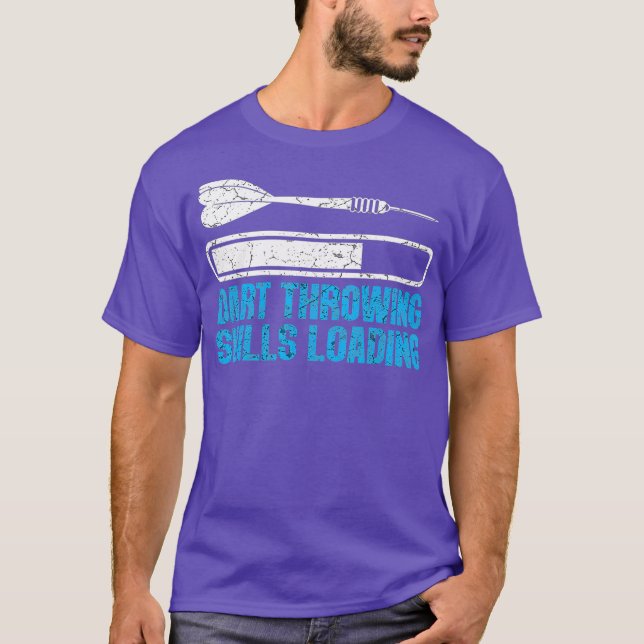 T-shirt Compétences de lancer de fléchettes Chargement Vin (Devant)