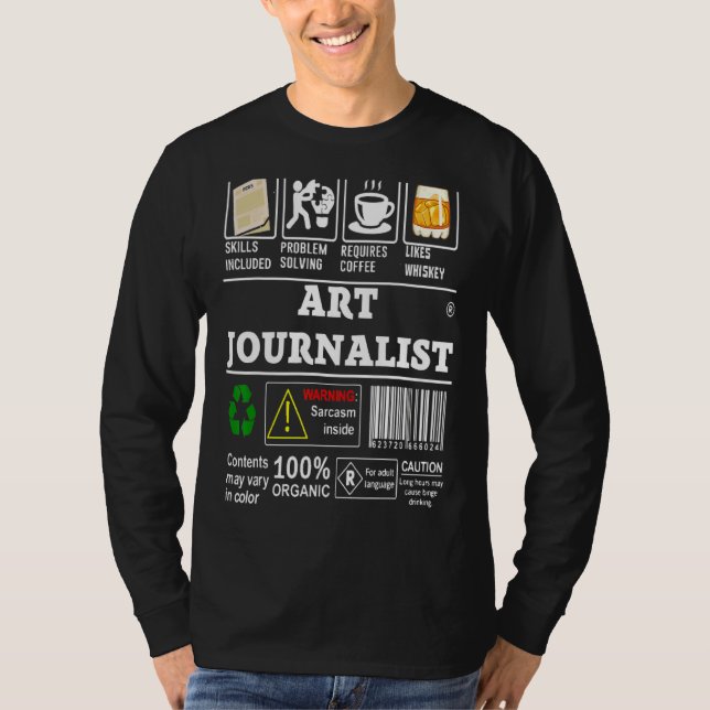T-shirt Compétences en journalisme d'art Inclus Laboratoir (Devant)