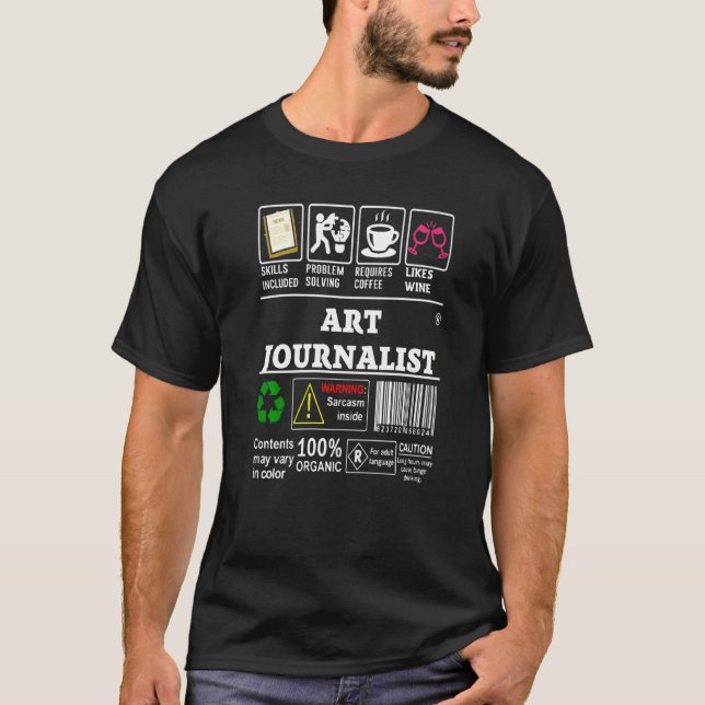 T-shirt Compétences en journalisme d'art Inclus Laboratoir (Devant)