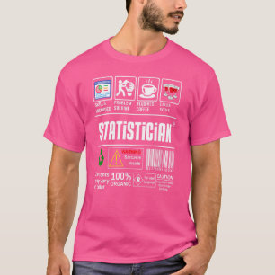 T-shirt Compétences Étiquettes statisticiennes Problème de