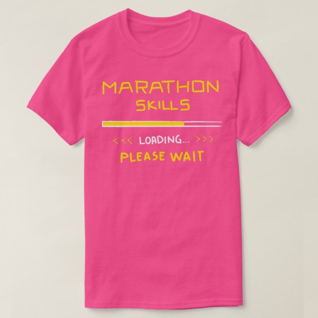 T-shirt Compétences Marathon Chargement du coureur Cadeau  (Design devant)