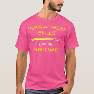T-shirt Compétences Marathon Chargement du coureur Cadeau 