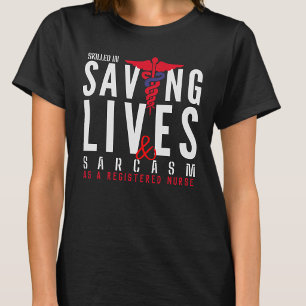 T-shirt Compétent pour Sauver des Vies - Infirmière de Fam